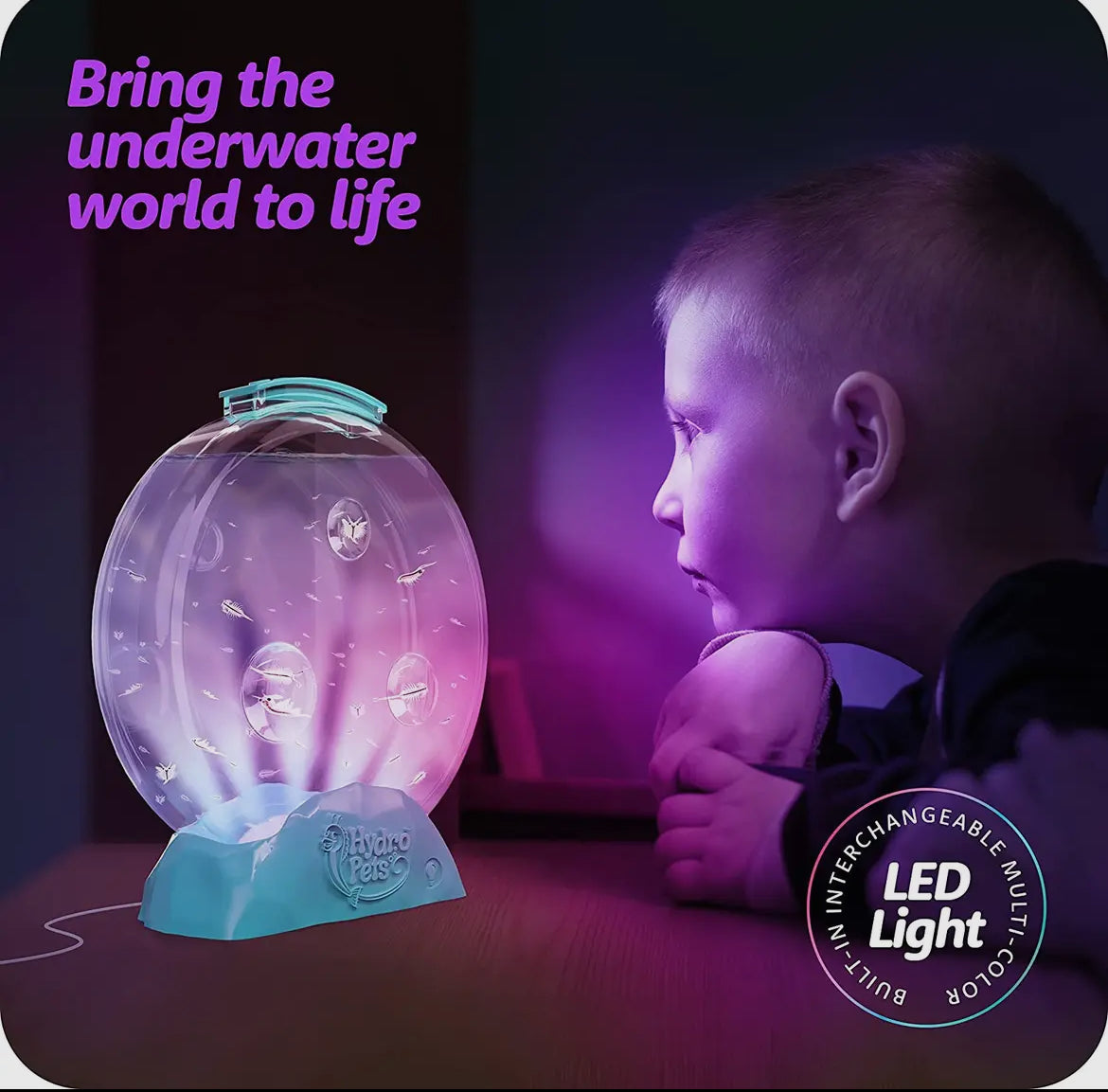 Hydropets Live Sea Pets Habitat Kit, Light Up Tank