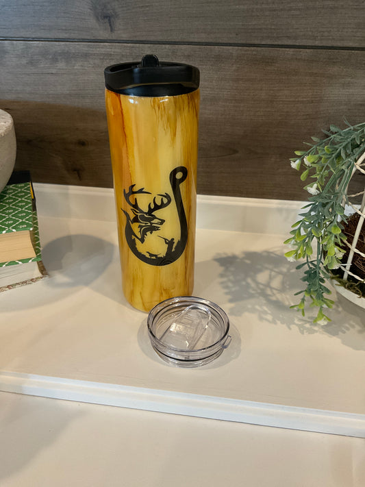 Wood Deer Tumbler