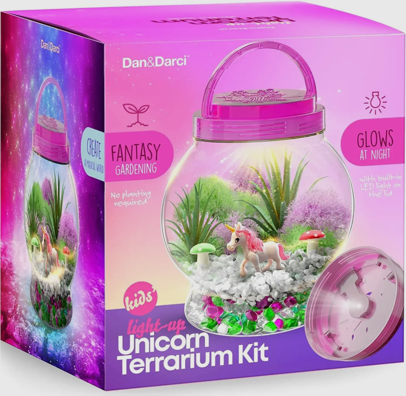 Light-Up Unicorn Terrarium Kit For Kids