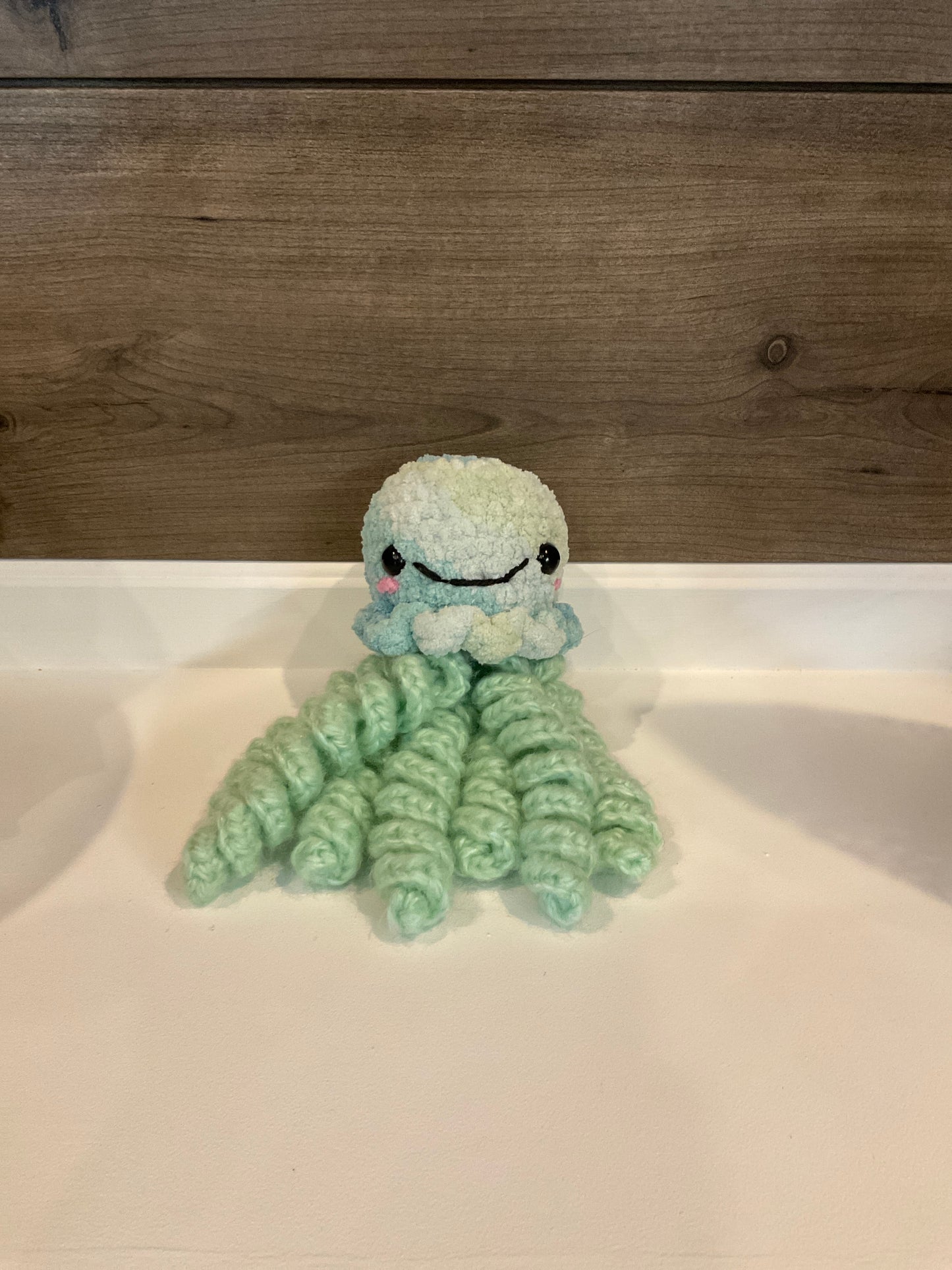 Crocheted Teal Octopus