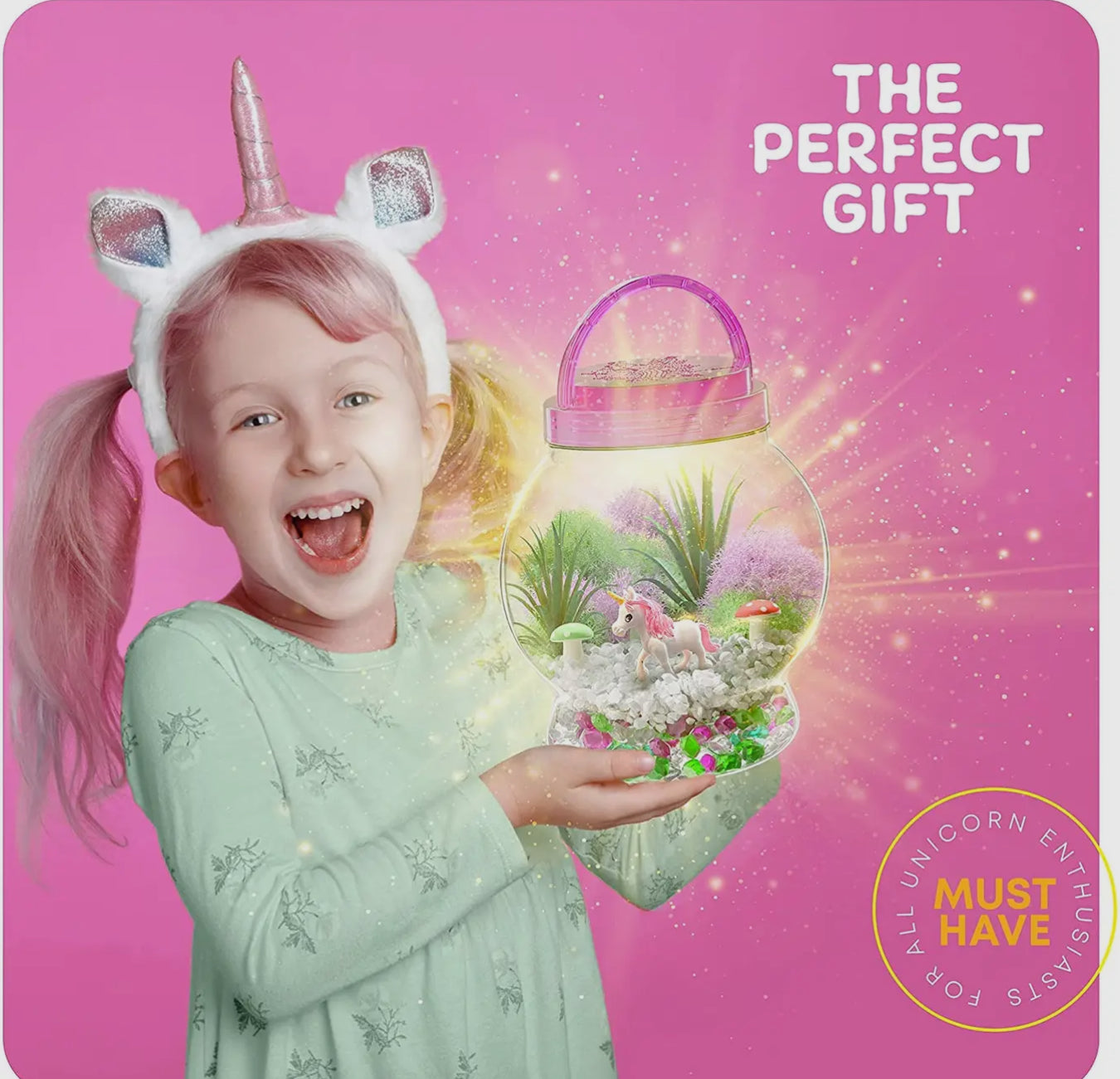 Light-Up Unicorn Terrarium Kit For Kids