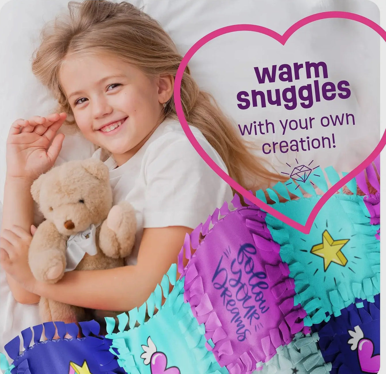 Unicorn Tuck N' Tie Fleece Blanket Making Kit