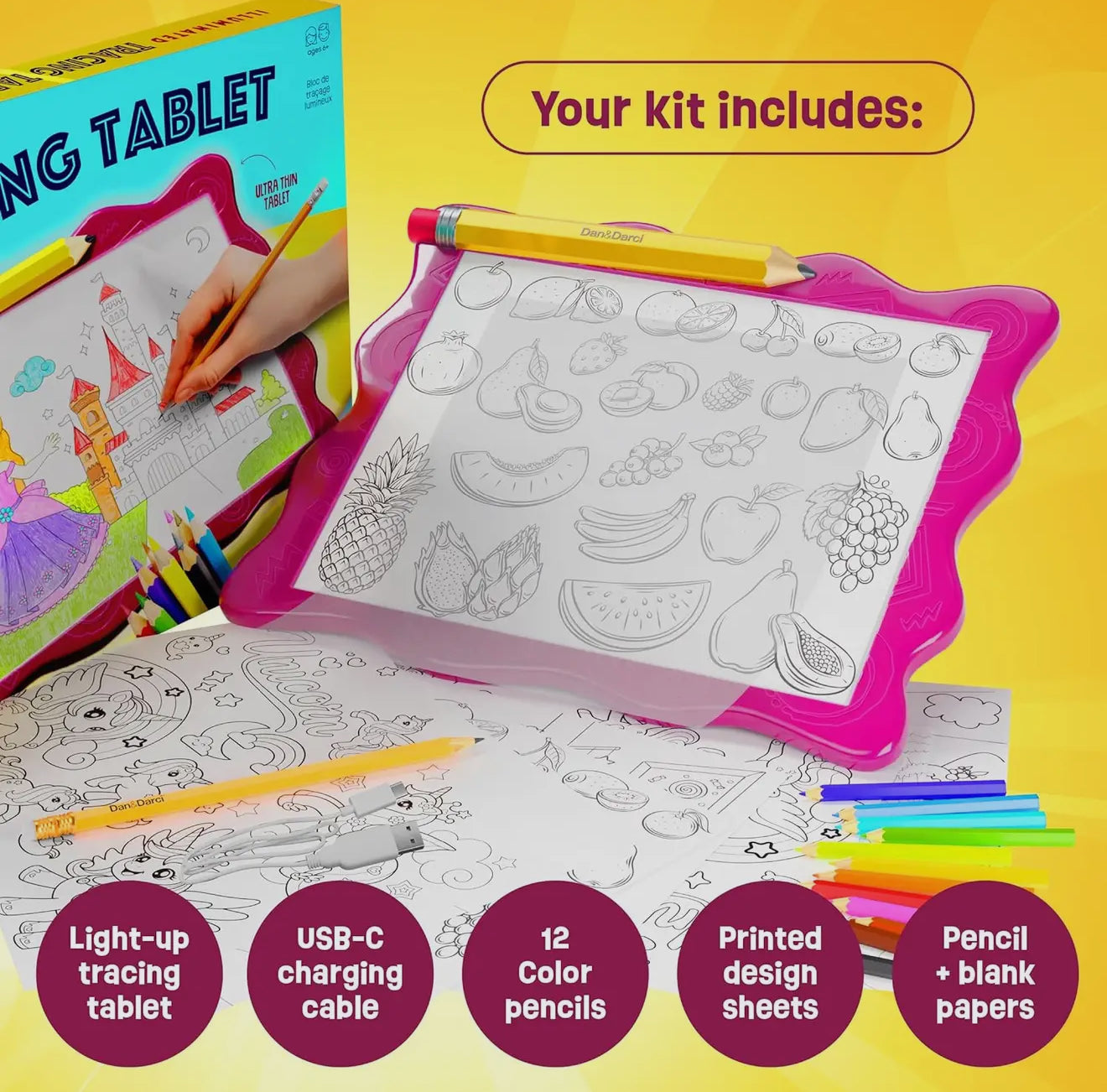 Light Up Tracing Pad For Kids - Drawing Tracer Board