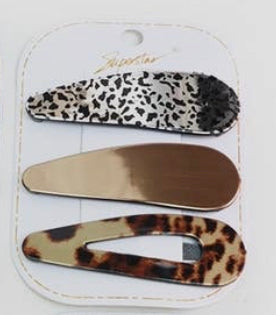 Assorted Leopard Print Hair Clips