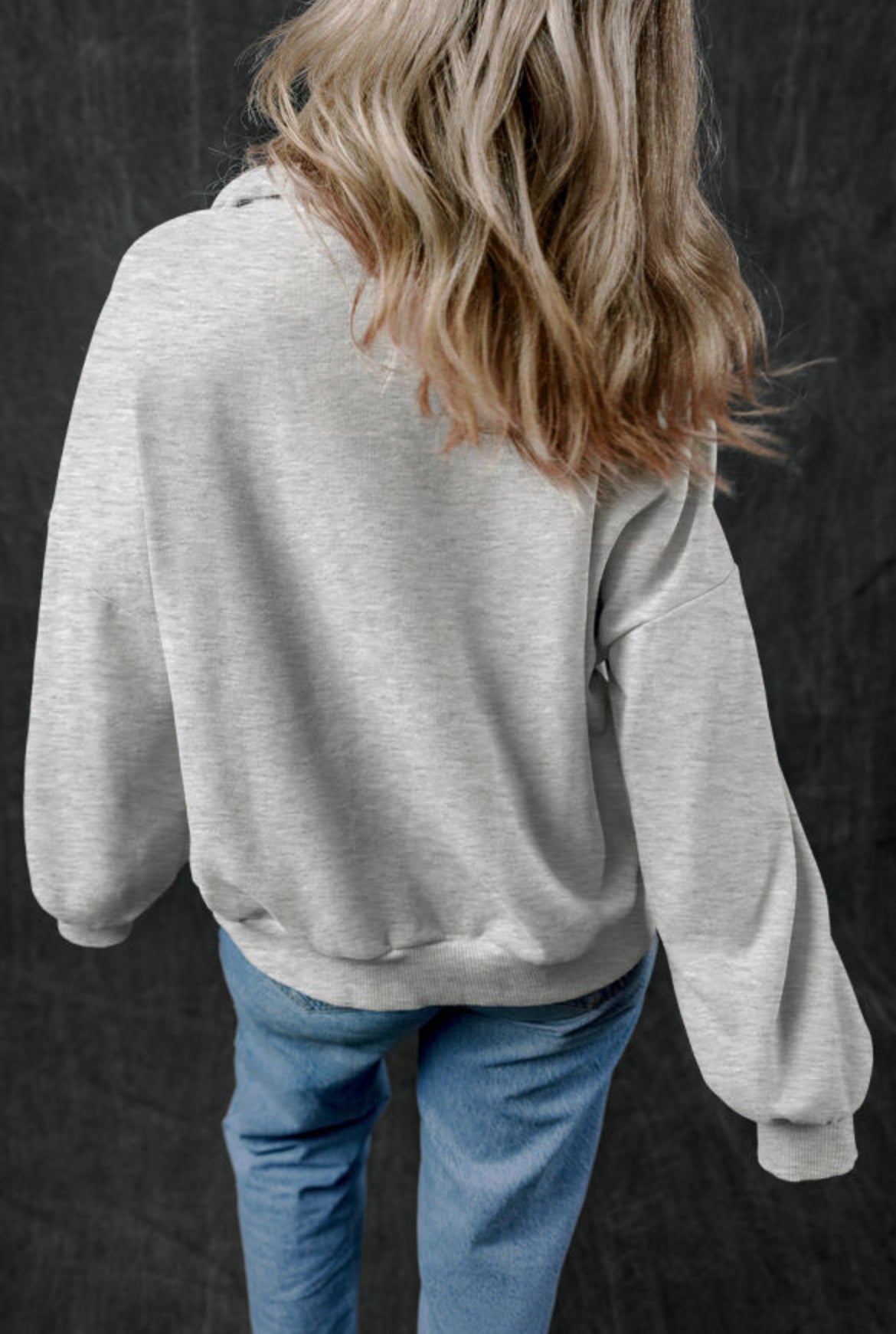 Light Grey Quarter Zip-up Sweater