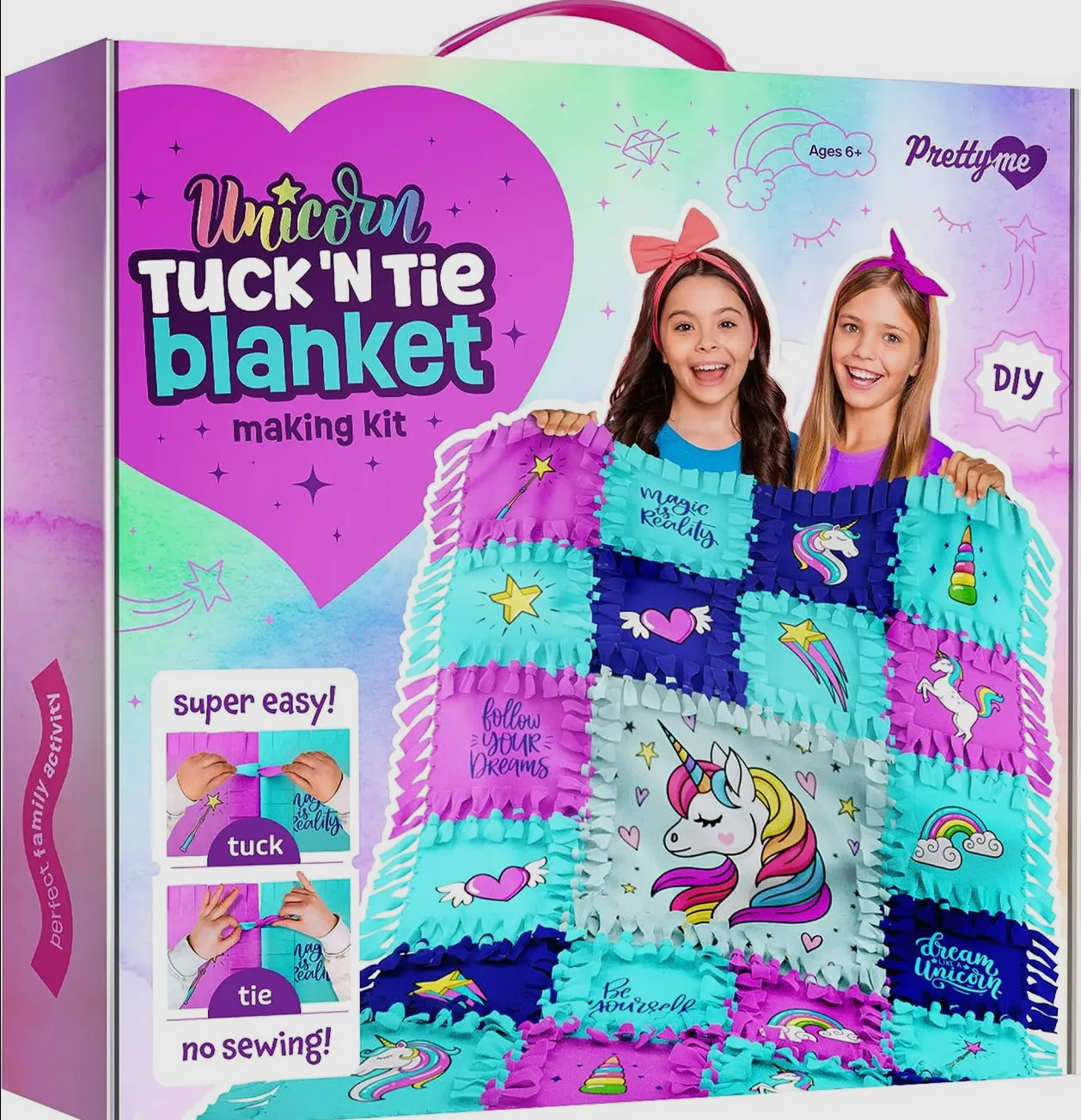 Unicorn Tuck N' Tie Fleece Blanket Making Kit