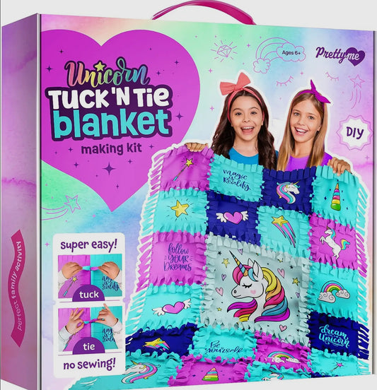 Unicorn Tuck N' Tie Fleece Blanket Making Kit