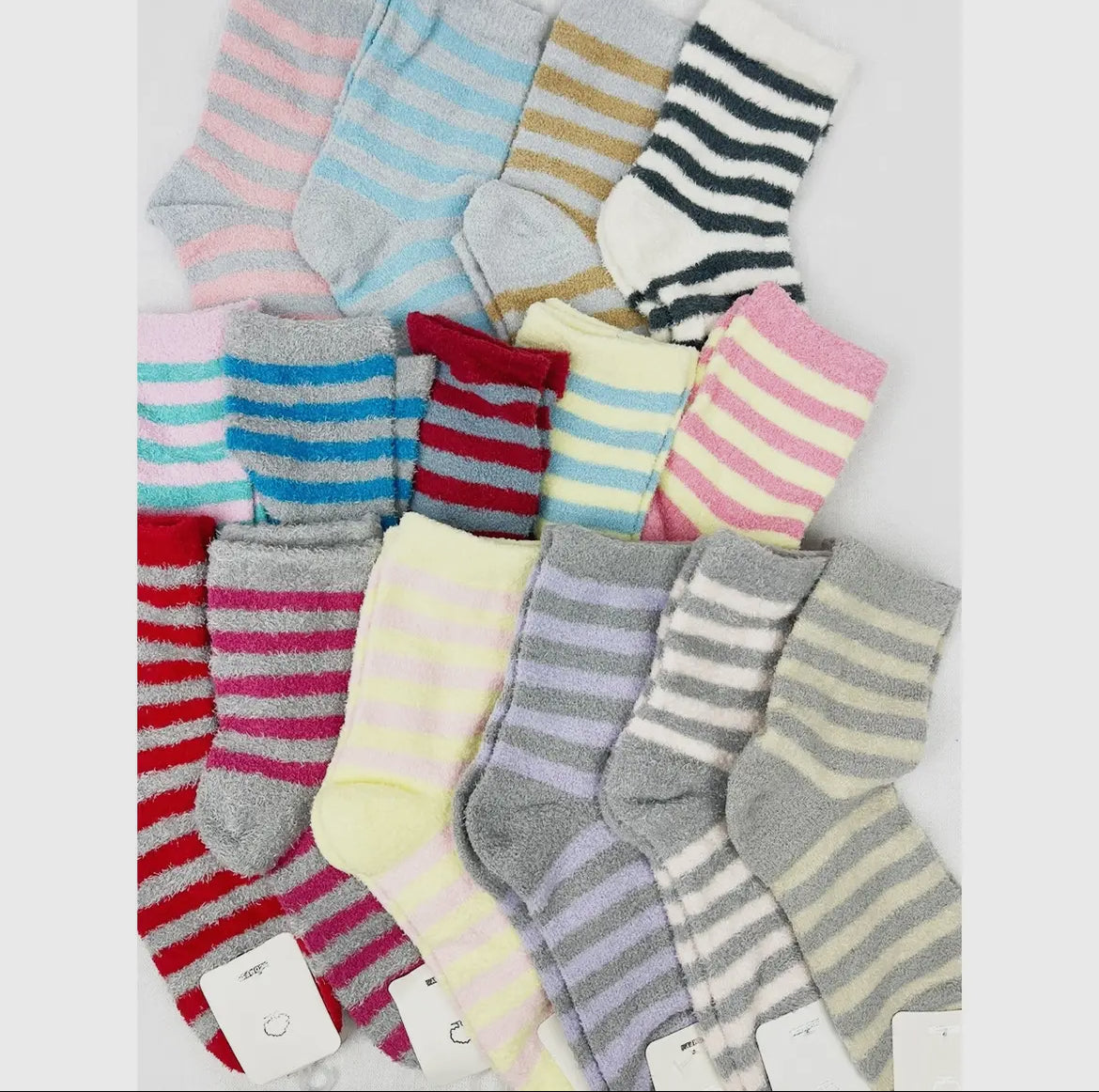 Stripe Plush Assorted Colors
Cozy Socks