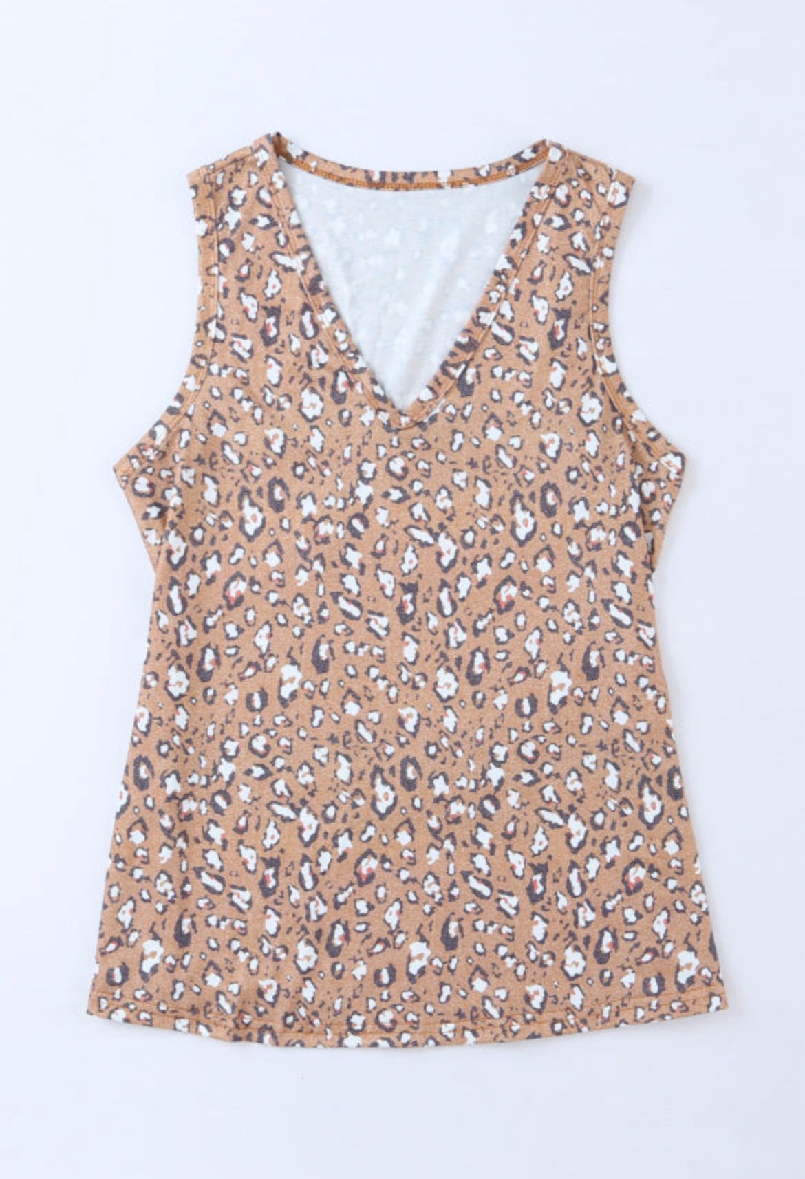 Leopard V Neck Tank Top