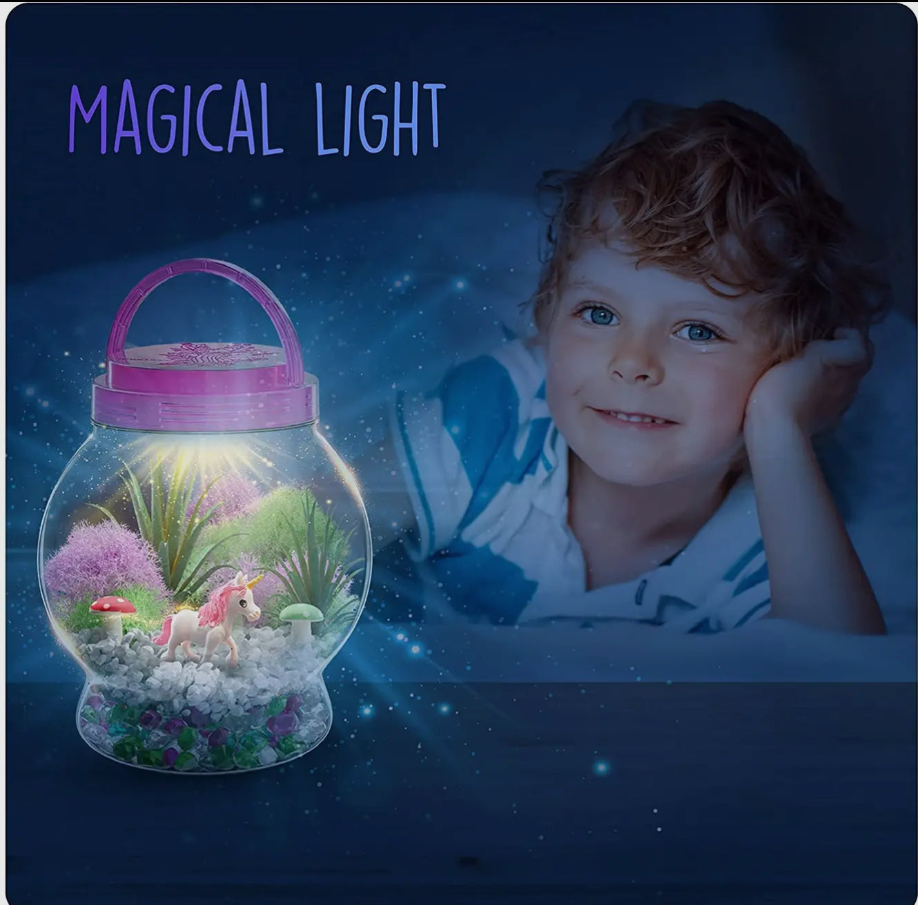 Light-Up Unicorn Terrarium Kit For Kids