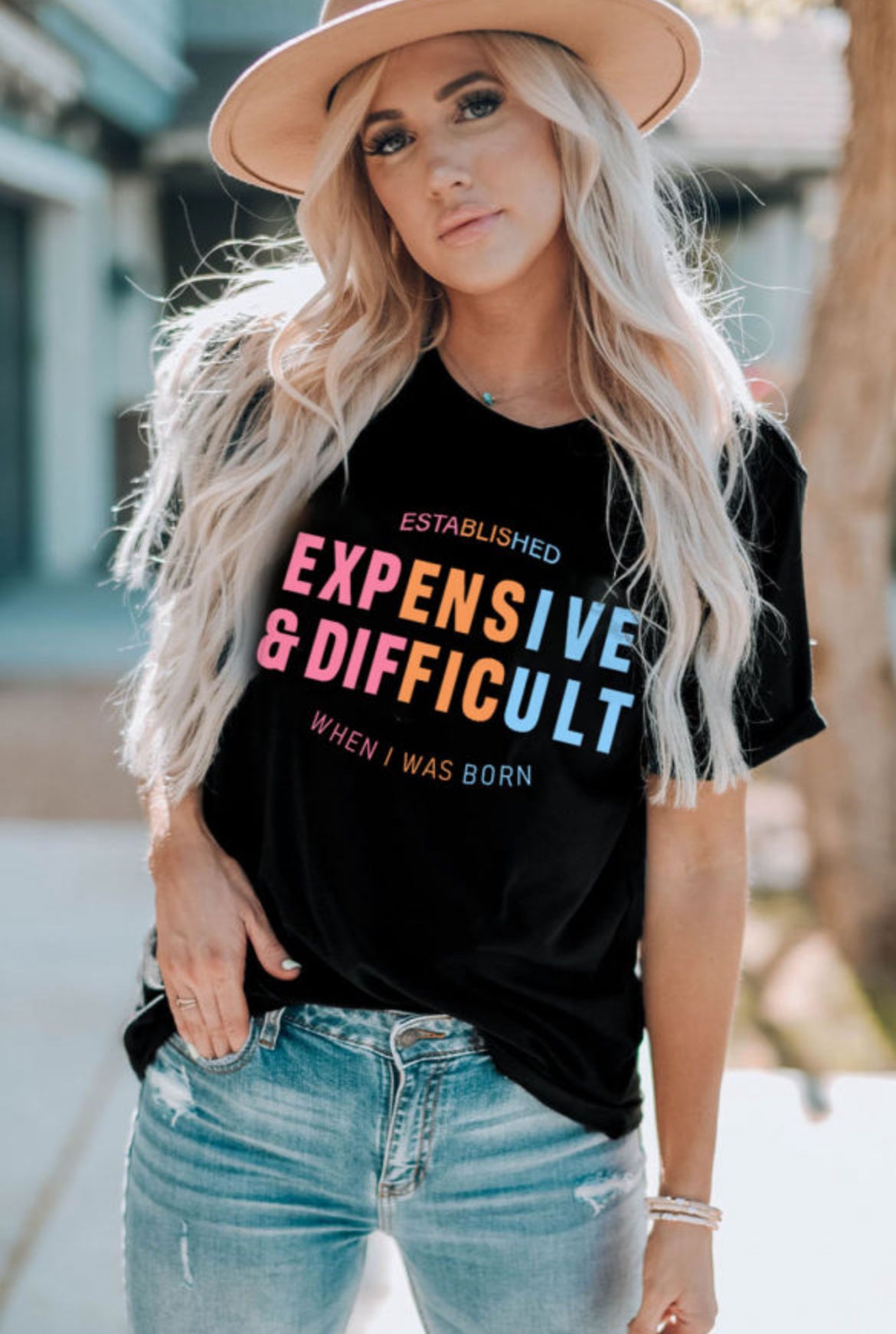 “EXPENSIVE&DIFFICULT“ Graphic Tee