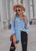 Load image into Gallery viewer, Light Blue Denim Long Sleeve Top
