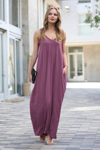 Load image into Gallery viewer, V neck Cami Maxi Dress /w adjustable Straps
