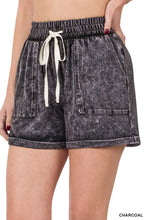 Load image into Gallery viewer, Mineral Wash Drawstring Shorts with Pocket
