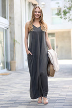 Load image into Gallery viewer, V neck Cami Maxi Dress /w adjustable Straps
