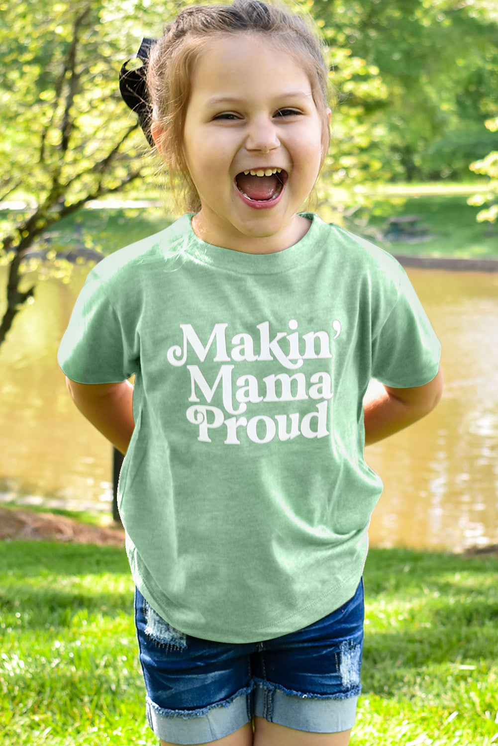 Green Making Mama Proud Print Tee