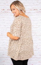 Load image into Gallery viewer, Plus Size Leopard Print Babydoll Top
