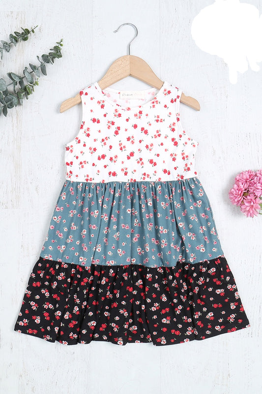 Girls Multi-colored Floral Dress